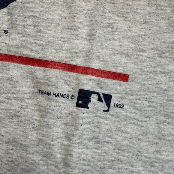 Vintage 90s New York Yankees Team Hanes T-Shirt XL USA 1992 Single Stitch - Picture 4 of 9